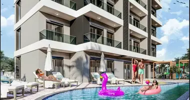 2 room apartment with elevator, with swimming pool, with sauna in Avsallar, Turkey