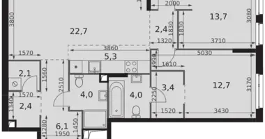 Appartement 3 chambres dans North-Western Administrative Okrug, Fédération de Russie