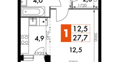 Studio 1 chambre dans Razvilka, Fédération de Russie