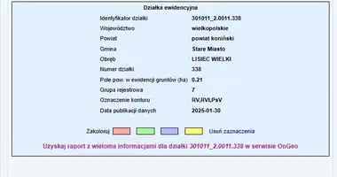 Plot of land in Lisiec Wielki, Poland