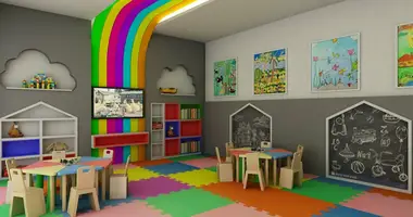 Apartamento 2 habitaciones con aparcamiento, con ascensor, con la piscina en Yaylali, Turquía