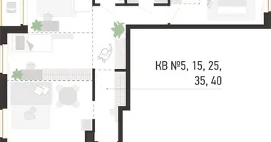 Apartamento 3 habitaciones en Kopisca, Bielorrusia