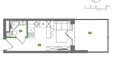 Apartamento 1 habitación en Danzig, Polonia