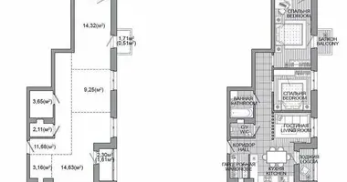 Apartamento 3 habitaciones en Minsk, Bielorrusia