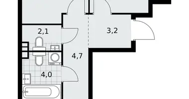 Apartamento 2 habitaciones en poselenie Sosenskoe, Rusia