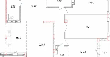 Apartamento 4 habitaciones en Sack, Bielorrusia