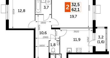 Appartement 2 chambres dans Razvilka, Fédération de Russie