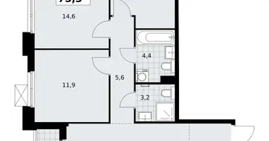 Wohnung 3 zimmer in Troizk, Russland