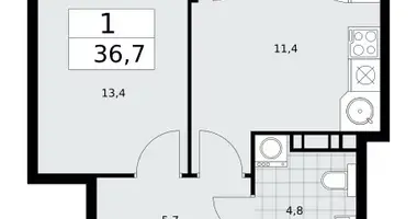 Квартира 1 комната в поселение Сосенское, Россия