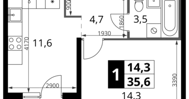 Apartamento 1 habitación en Leninsky District, Rusia