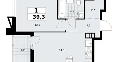 Apartamento 1 habitación en poselenie Sosenskoe, Rusia