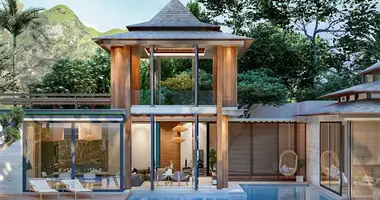 Villa 4 chambres avec Fenêtres double vitrage, avec Meublesd, avec Climatiseur dans Phuket, Thaïlande