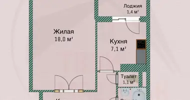 Квартира 1 комната в Минск, Беларусь