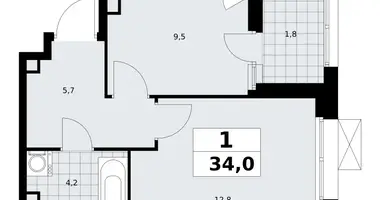 Appartement 1 chambre dans poselenie Sosenskoe, Fédération de Russie