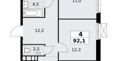 Apartamento 4 habitaciones en South-Western Administrative Okrug, Rusia