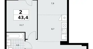 Apartamento 2 habitaciones en poselenie Sosenskoe, Rusia