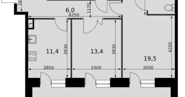 Wohnung 2 zimmer in Nordwestlicher Verwaltungsbezirk, Russland