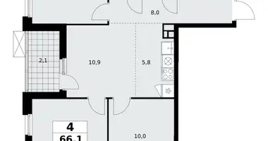 Apartamento 4 habitaciones en Moscú, Rusia