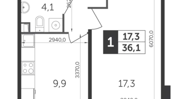 Appartement 1 chambre dans Veshki, Fédération de Russie