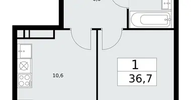 Apartamento 1 habitación en poselenie Sosenskoe, Rusia