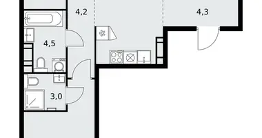 Apartamento 3 habitaciones en Moscú, Rusia