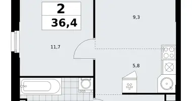 Wohnung 2 zimmer in Südwestlicher Verwaltungsbezirk, Russland