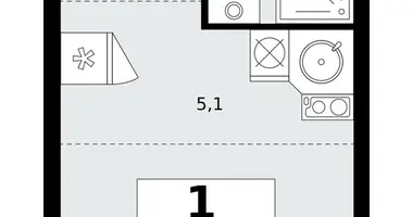 Квартира 1 комната в поселение Сосенское, Россия