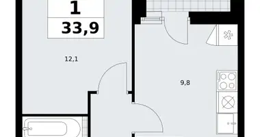 Appartement 1 chambre dans poselenie Sosenskoe, Fédération de Russie