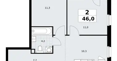 Appartement 2 chambres dans Postnikovo, Fédération de Russie