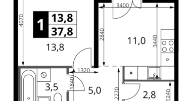 Appartement 1 chambre dans Leninsky District, Russie