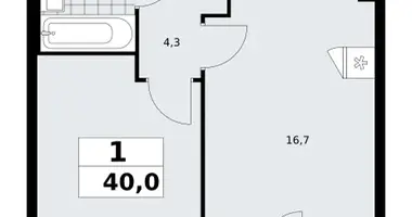 Apartamento 1 habitación en poselenie Sosenskoe, Rusia