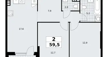 Apartamento 2 habitaciones en South-Western Administrative Okrug, Rusia