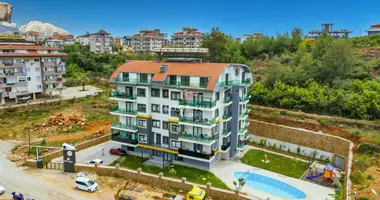 2 room apartment with furniture, with air conditioning, with garden in Alanya, Turkey