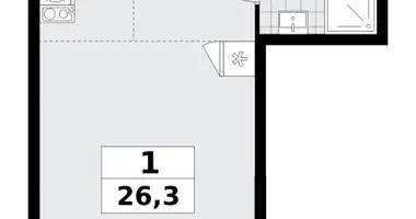 Apartamento 1 habitación en poselenie Sosenskoe, Rusia