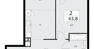 Apartamento 2 habitaciones en poselenie Sosenskoe, Rusia