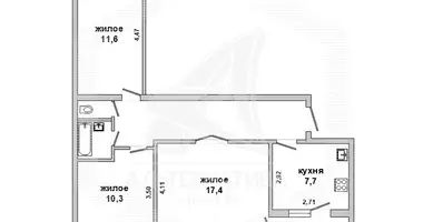 Wohnung 3 zimmer in Muchaviecki sielski Saviet, Belarus