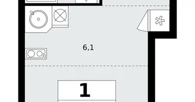 Квартира 1 комната в поселение Сосенское, Россия