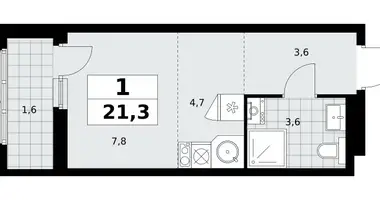 Apartamento 1 habitación en poselenie Sosenskoe, Rusia