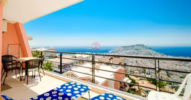 3 room apartment with furniture, with air conditioning, with sea view in Alanya, Turkey