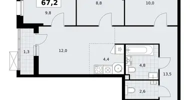 Apartamento 4 habitaciones en Postnikovo, Rusia