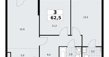 Wohnung 3 zimmer in poselenie Sosenskoe, Russland