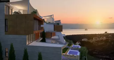 Вилла 5 комнат  с видом на море, с бассейном, с видом на горы в Сообщество Святого Тихона, Кипр