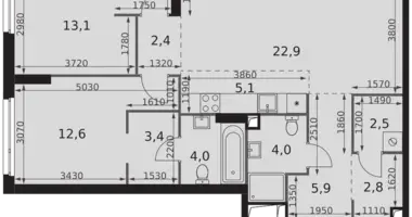 Appartement 3 chambres dans North-Western Administrative Okrug, Fédération de Russie