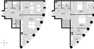 Apartamento 4 habitaciones en North-Western Administrative Okrug, Rusia