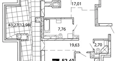 Apartamento 3 habitaciones en Minsk, Bielorrusia