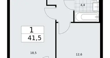 Appartement 1 chambre dans Troïtsk, Russie