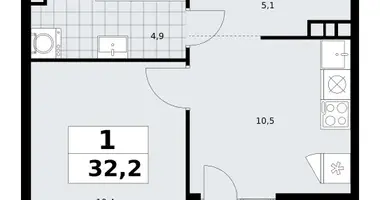 Квартира 1 комната в Юго-Западный административный округ, Россия