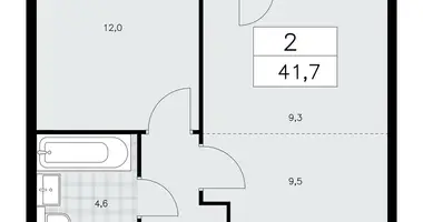 Apartamento 2 habitaciones en poselenie Sosenskoe, Rusia