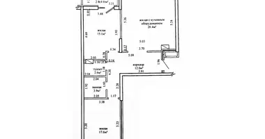 Apartamento 3 habitaciones en Minsk, Belarús