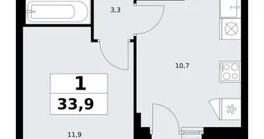1 room apartment in Kommunarka, Russia